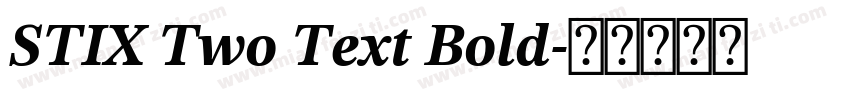 STIX Two Text Bold字体转换